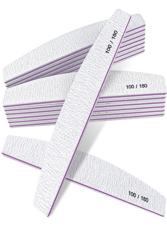 TKYZMS 15Pcs Professional Nail Files, 100/180 Grit Double-Sided Buffer, Reusable Emery Boards for Natural/Acrylic Nails, Salon & Home Use (Grey) - Image 1